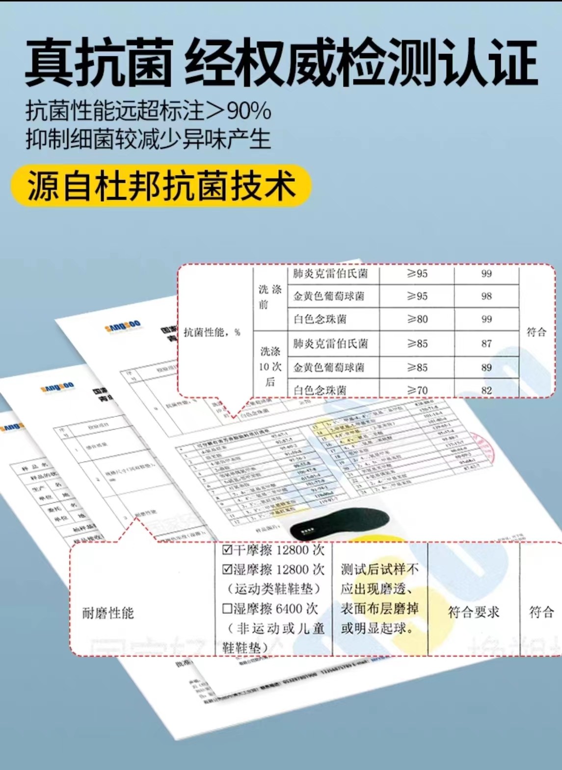 科技运动减震鞋垫防臭男女跑步篮球高弹防痛久站久走不累吸汗透气 - 图2