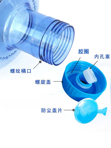 PC水桶盖子聪明盖螺旋盖防尘盖/片饮水机售水机7.5纯净水桶盖 - 图3