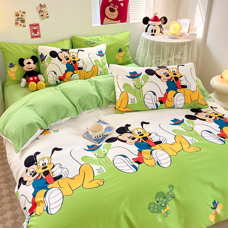 迪士尼卡通床上四件套全棉纯棉儿童床品被套宿舍床单人三件套床笠,淘宝优惠券,粉丝福利购,淘宝优惠卷