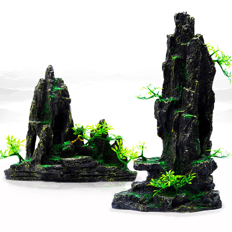 鱼缸造景装饰套餐假山石头水草水族箱布景大小摆件鱼虾龟躲避洞窝,淘宝优惠券,粉丝福利购,淘宝优惠卷