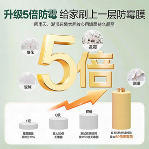 嘉宝莉乳胶漆竹炭抗甲醛防霉墙面漆室内家用油漆内墙白色自刷涂料