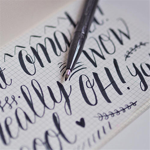 日本pentel派通touch秀丽笔彩色软笔brush软头笔ses15c柔绘笔英文花体字书法练字笔手账彩笔签字水笔签名笔 - 图2