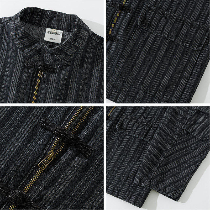 BSAPA 2026新品春装盘扣新中式牛仔夹克外套潮流男女款外套JK3160,淘宝优惠券,粉丝福利购,淘宝优惠卷