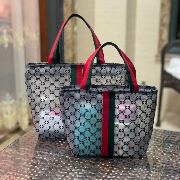 Mesh toiletry bag, swimming bag, work bag