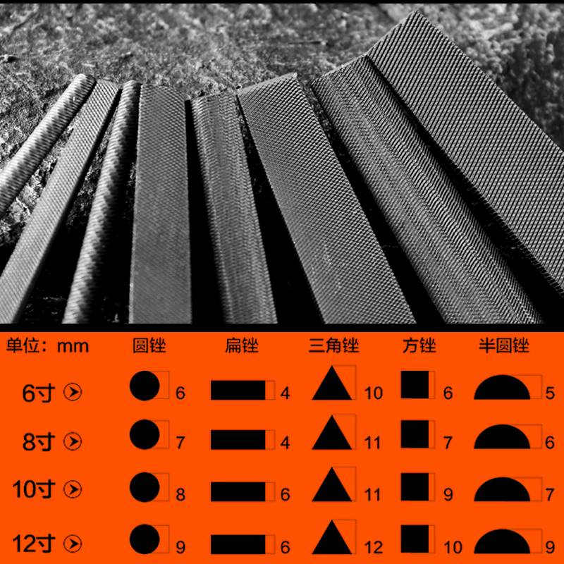 锉刀钢锉金属木工锉子打磨工具小搓刀锉子平锉扁锉圆锉三角锉木锉 - 图1