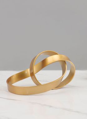 金属铁艺缠绕工艺品北欧轻奢摆件