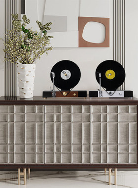 仿真立式黑胶复古留声机摆件