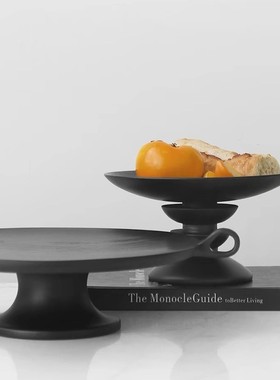 现代原创设计实木托盘收纳摆件