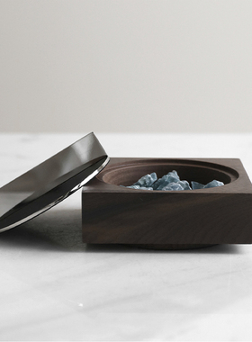 轻奢现代胡桃木无火香薰晶石扩香器样板间浴室洗手间软装饰品摆件