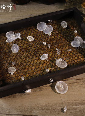 2025法式新品白色贝壳珍珠项链女