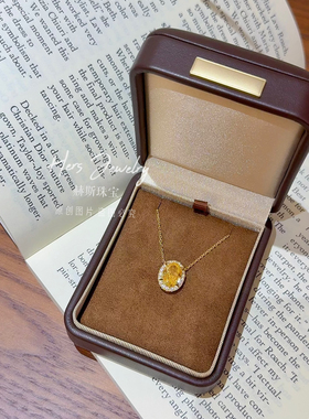 HERS赫斯珠宝【黄钻小鸽子蛋】爆闪项链S925银