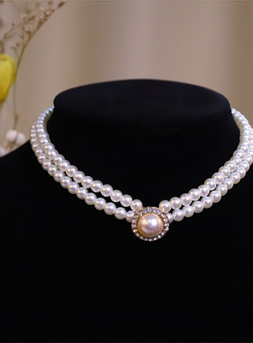 法式优雅复古韩式女婚纱珍珠项链