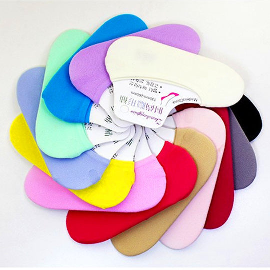 Low cut shallow mouth invisible non-slip white large size socks