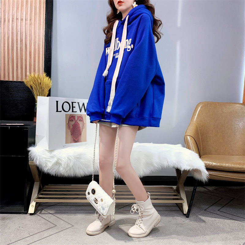 克莱因蓝加绒加厚2021年新款卫衣 卡卡小镇卫衣/绒衫