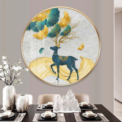 Cross Elk 2021 Новая гостиная ручная линия ручной вышиты круглая крыльца.