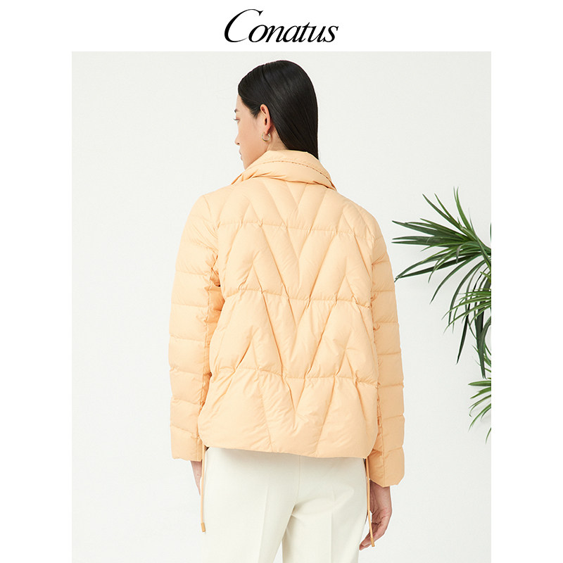 CONATUS/珂尼蒂思短款羽绒服早春季新款高领简约直筒外套女,淘宝优惠券,粉丝福利购,淘宝优惠卷
