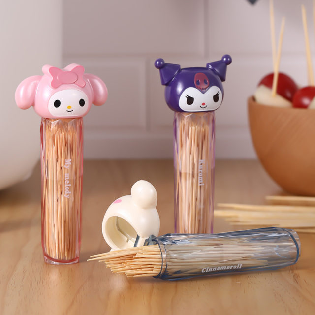 Portable toothpick storage storage tube cotton swab box toothpick box mini with mirror box Kulomi