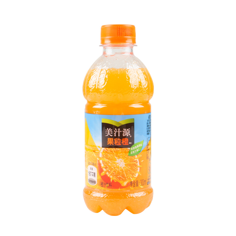 美汁源果粒橙300ml*24瓶装橙汁果汁橙子饮品网红饮料休闲可口可乐-图3