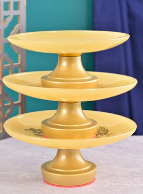 黄玉供盘佛前供果盘莲花佛字