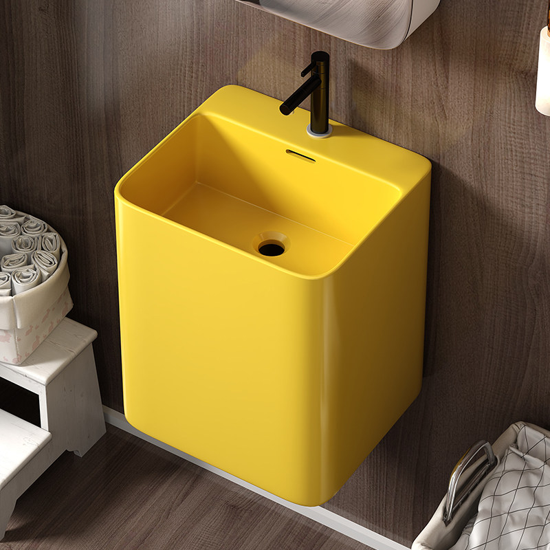 小户型加深陶瓷挂盆壁挂式洗手盆阳台卫生间挂墙式洗脸盆悬空面盆,淘宝优惠券,粉丝福利购,淘宝优惠卷