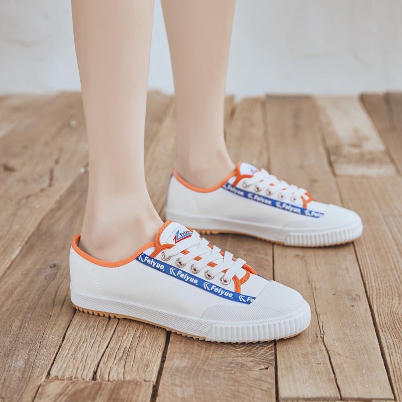 feiyue /飞跃新款低帮小白鞋潮女鞋 鼎蜀运动户外帆布鞋