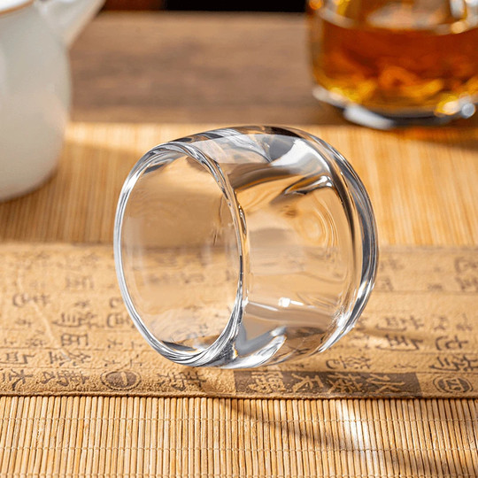 Verdickter Fingerbecher, Nicht-Heißwasserbecher, transparente Glaseinsätze, Haushaltsmeisterbecher, Weinbecher, Trinkwasser- und Teebecher