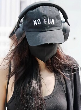 jennie金智妮同款黑色字母刺绣棒球帽女街头辣妹潮酷遮阳鸭舌帽男