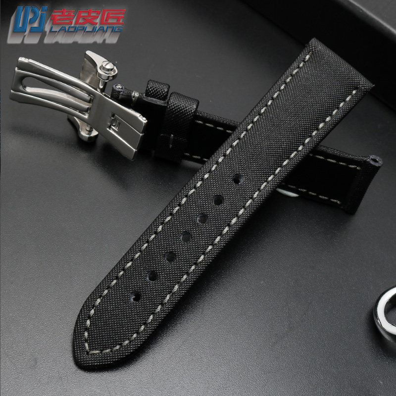 防水适配宝珀五十寻噚5000男手表带 老皮匠手表配件