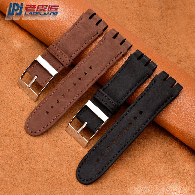 适配swatch yos440 449 401g 447表带 老皮匠手表配件