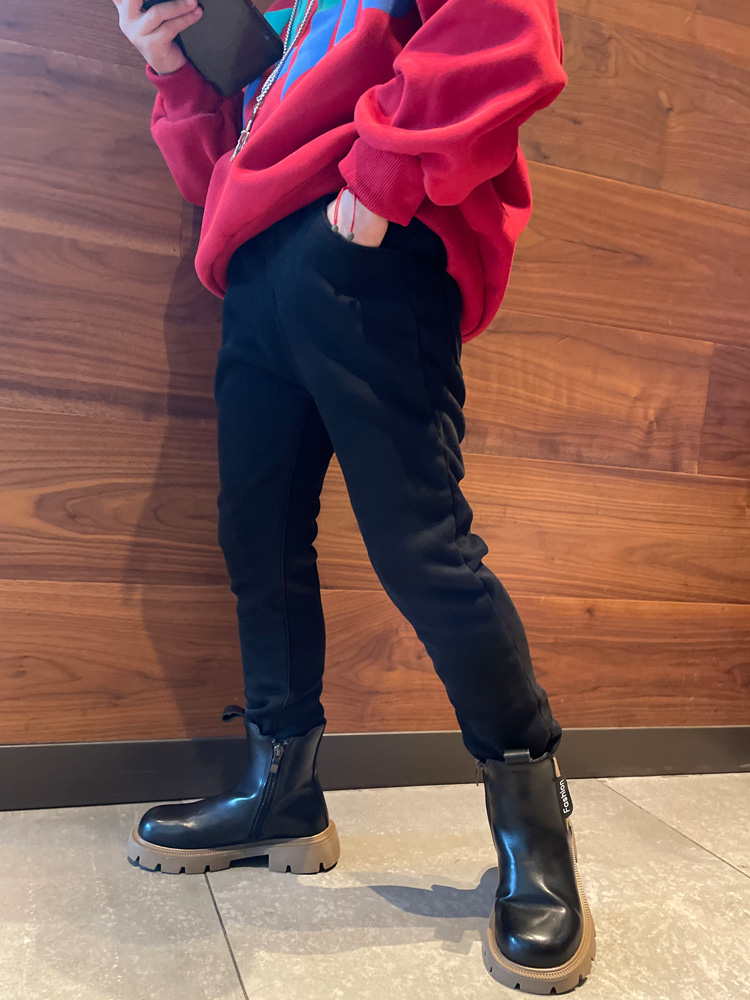 男女童加绒一体绒牛仔裤子黑色2025冬季潮流小脚修身瘦版儿童长裤,淘宝优惠券,粉丝福利购,淘宝优惠卷