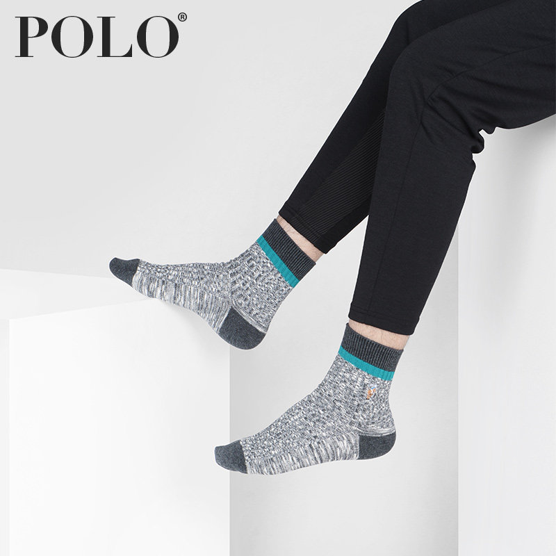 polo男秋冬季中筒针织商务冬天棉袜 polo品棉短袜/打底袜/丝袜/美腿袜