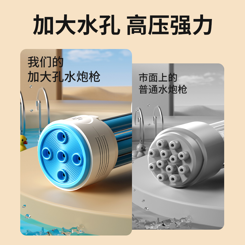 抽拉式水枪儿童玩具喷水高压强力射程远男女孩滋呲水喷水枪打水仗