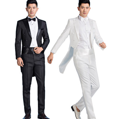 华晨宇同款燕尾服男演出舞台装男装主持人礼服西服套装新郎婚礼服 虎窝淘