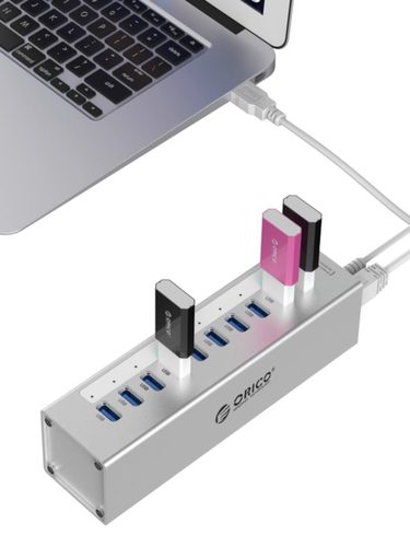ORICO奥睿科usb3.0工业级带电源扩展器高速一拖四拓展多接口分线器4口笔记本电脑外接集线器一拖10分接器hub - 图1