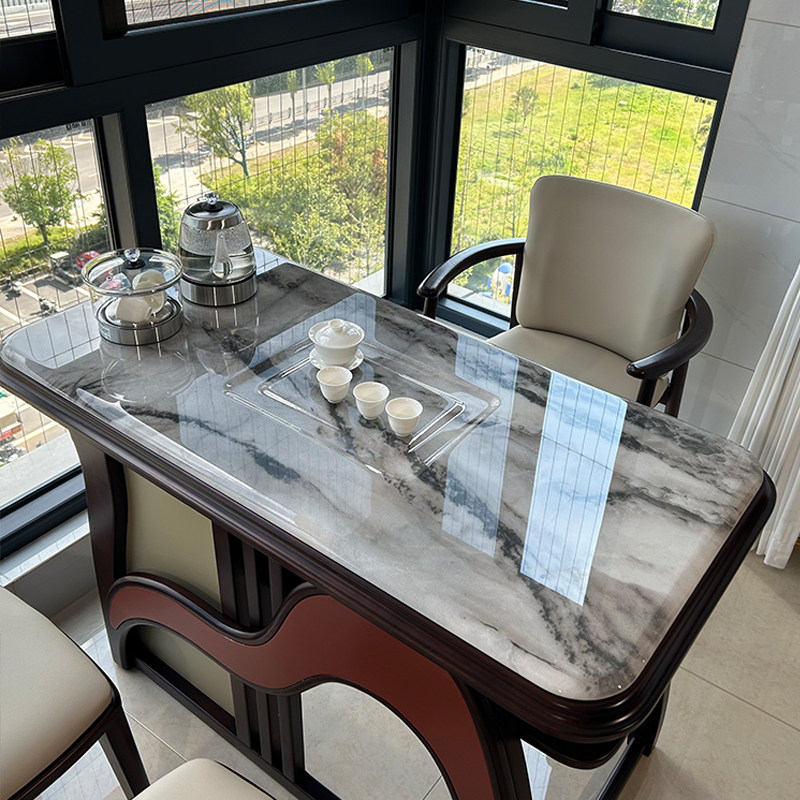 阳台泡茶桌轻奢现代实木茶台超晶石一体简约家用小户型茶桌椅组合,淘宝优惠券,粉丝福利购,淘宝优惠卷