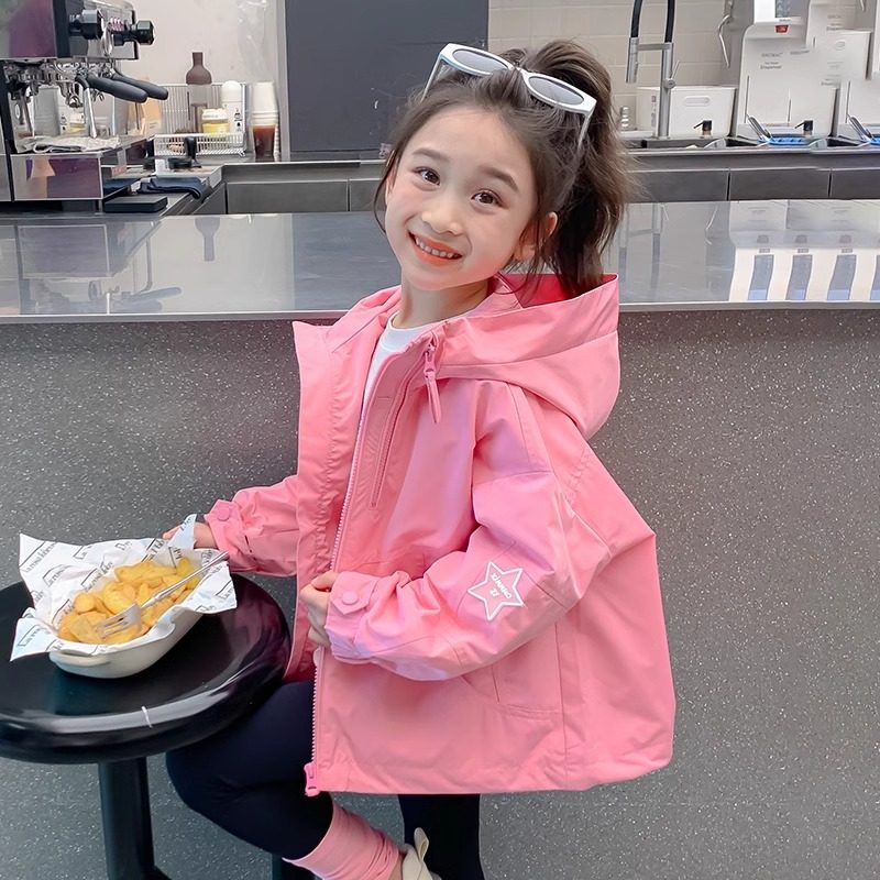女童外套春秋款2025新款洋气女宝宝秋装韩版风衣儿童装秋季冲锋衣,淘宝优惠券,粉丝福利购,淘宝优惠卷