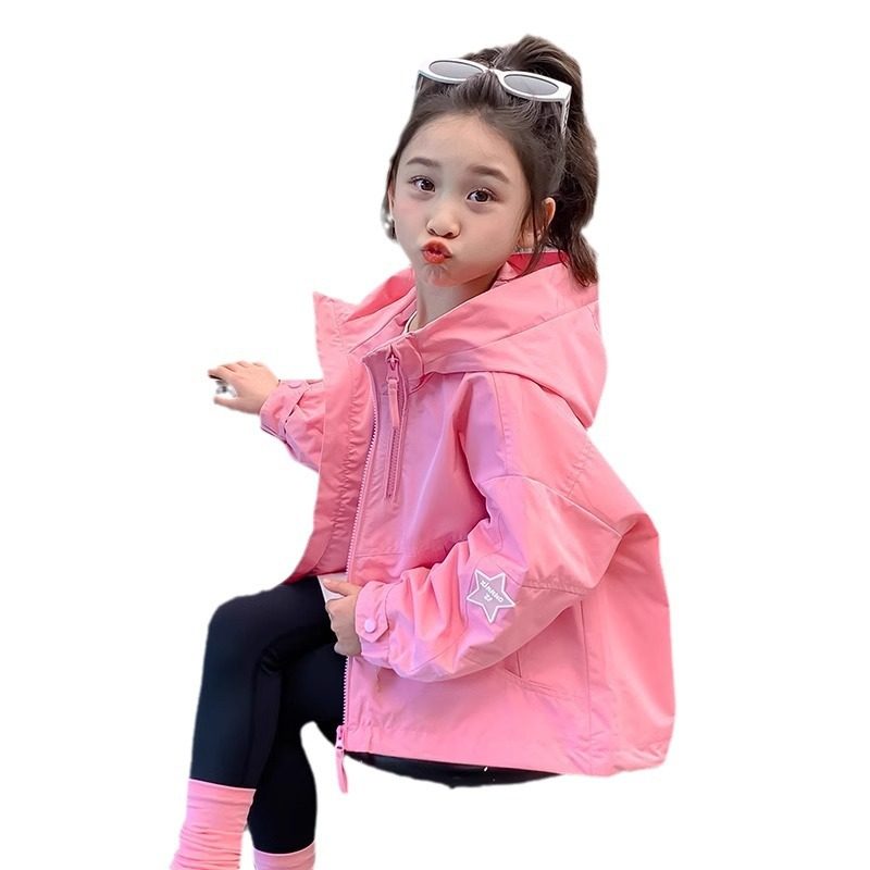 女童外套春秋款2025新款洋气女宝宝秋装韩版风衣儿童装秋季冲锋衣,淘宝优惠券,粉丝福利购,淘宝优惠卷