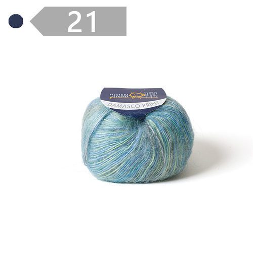 意大利DAMASCO PRIND黛梦段染马海毛混纺中粗线棒针线钩针手工线 - 图1