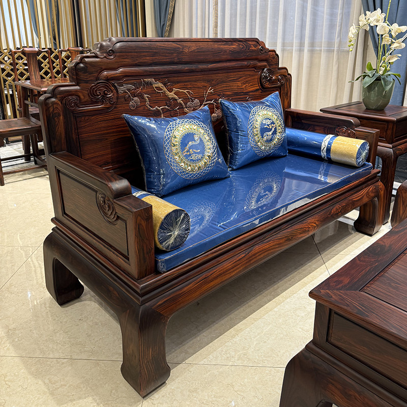 东阳国标红木印尼黑酸枝沙发组合客厅阔叶黄檀如意人生雕花沙发,淘宝优惠券,粉丝福利购,淘宝优惠卷
