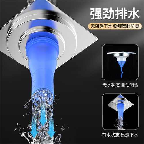 地漏防臭器下水管道防返臭神器堵口器卫生间通用硅胶垫盖防虫内芯 - 图1