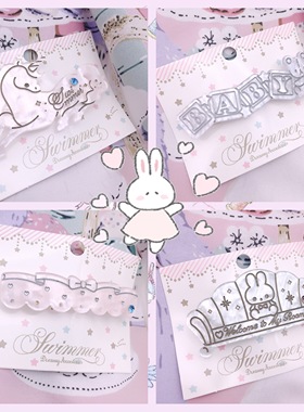 正品现货独角兽草莓贝壳发夹戒指