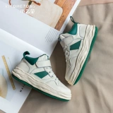 Детская модная спортивная обувь, нескользящая белая высокая повседневная обувь, кроссовки для мальчиков