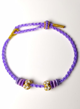 细款手工编织手绳新款桃花可穿黄金饰品编织红绳男女儿童手链2mm