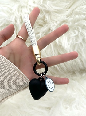 女神礼物真羊皮车钥匙扣短款高级感包包挂件精致牛皮汽车钥匙链