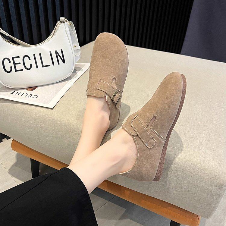 勃肯鞋女2025新款春秋季平底博肯鞋全包一脚蹬豆豆鞋单鞋软底鞋子,淘宝优惠券,粉丝福利购,淘宝优惠卷