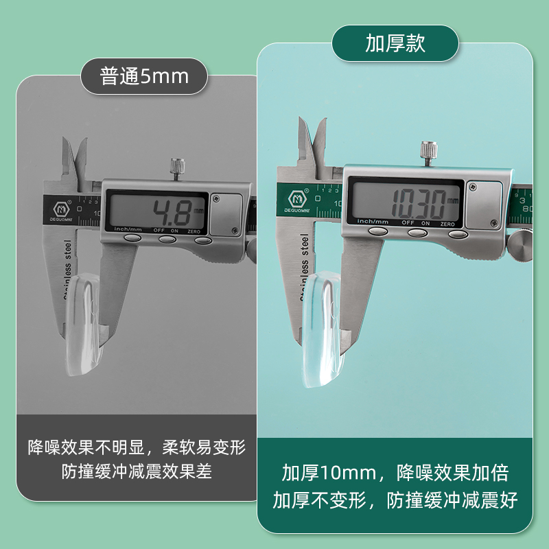 防撞贴门把手防撞垫硅胶冰箱柜门墙面缓冲神器开门防磕碰静音门贴 - 图0