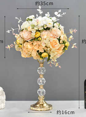 绢花仿真花桌面摆花电镀铁艺桌花