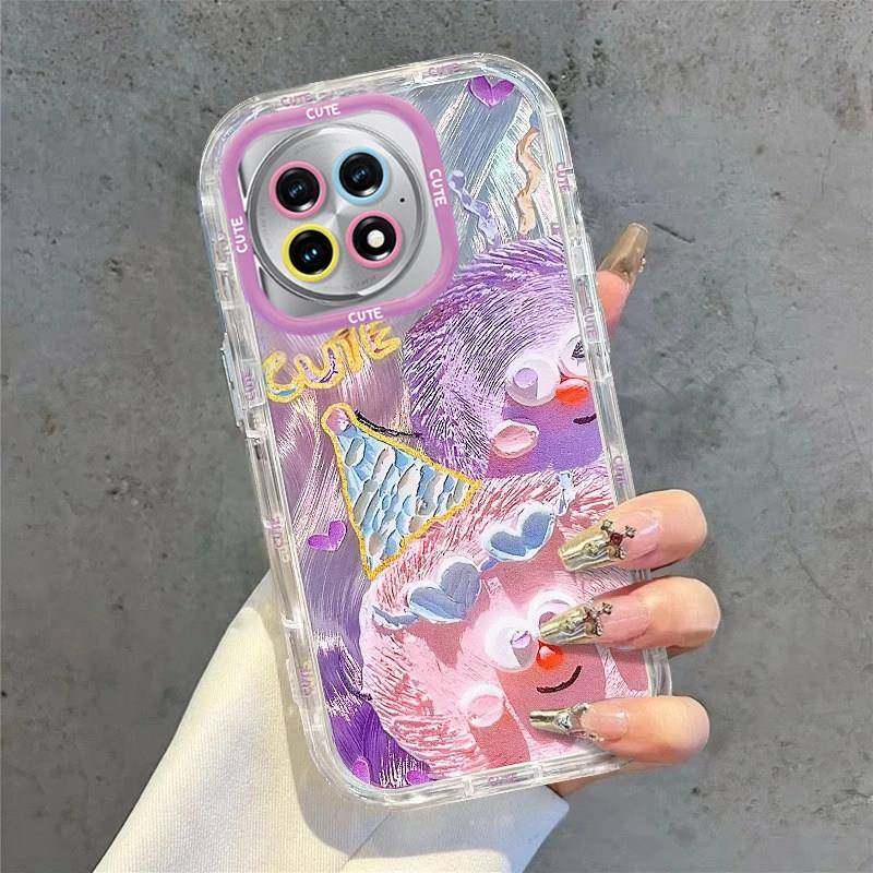 适用油画毛球一加13手机壳ace5pro新款ace2羽纱ace3pro高级感oneplus全包防摔可爱少女心卡通时尚男生创意,淘宝优惠券,粉丝福利购,淘宝优惠卷