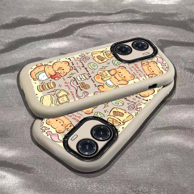 适用vivoy100i手机壳黄油小熊可爱新款女vivoy78高级感y77防摔y76硅胶y74液态y73创意y70全包镜头y55s保护套,淘宝优惠券,粉丝福利购,淘宝优惠卷