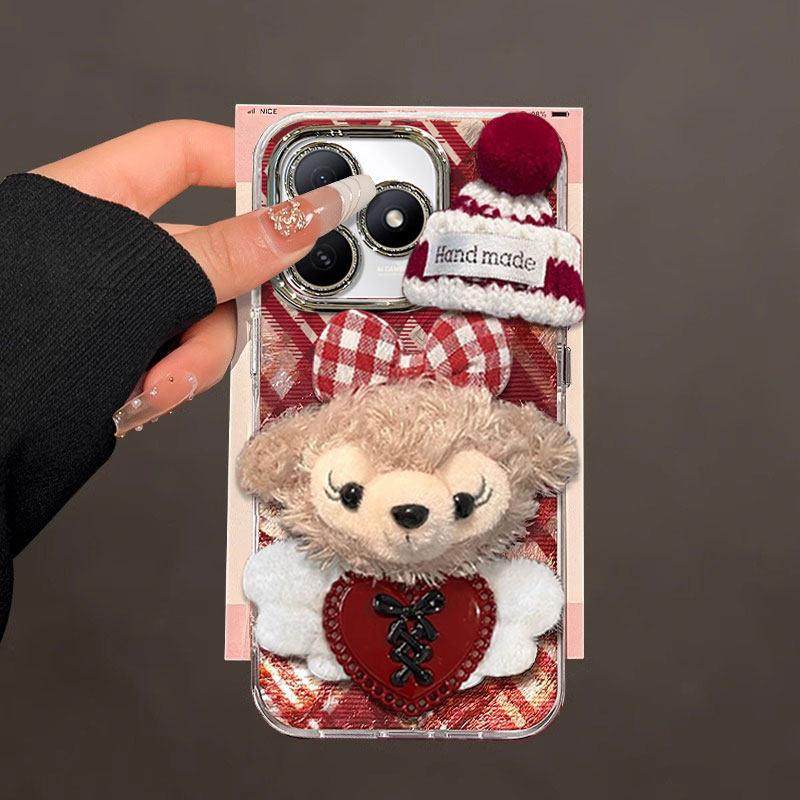 适用华为hi畅享80S手机壳70Pro毛绒雪莉玫60时尚潮流50网红爆款40可爱卡通30带挂绳公仔hi畅享70全包硅胶防摔,淘宝优惠券,粉丝福利购,淘宝优惠卷